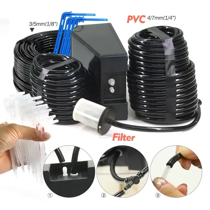 Mini minuterie solaire de jardin, Kit d'irrigation goutte à goutte automatique, alimenté par l'énerg