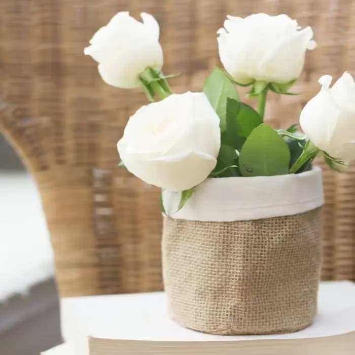 Mir à fleurs en papier kraft rétro, panier de rangement en tissu lavable pour maquillage de bureau,