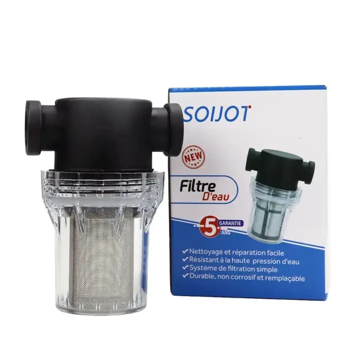 Filtre avant 40 mailles, tuyau d'eau auto-vidant, Filtration 1/2 pouces 3/4 pouces 1 pouce, plastiqu
