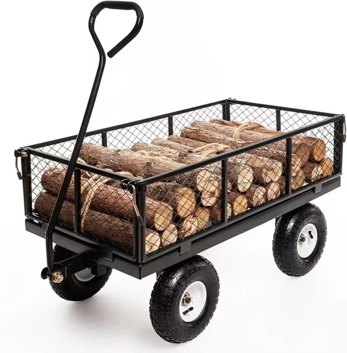Chariot de jardin pliable et détachable, chariot pliant pratique pour une utilisation en extérieur