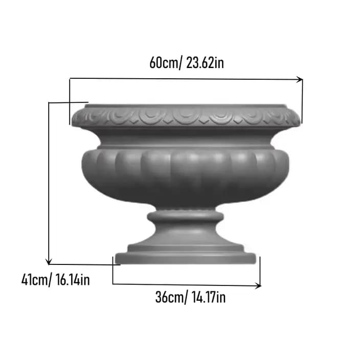 Summer Breeze Vase en plastique ABS durable, moule pour jardinière à coupe ronde, moule pour pot de
