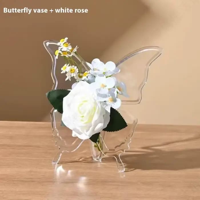 Vase à fleurs papillon, 1 pièce, décor esthétique pour chambre, Pot de fleurs, décoration de bureau,