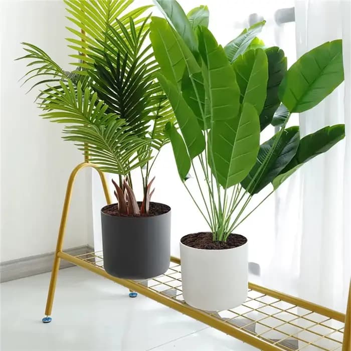 Pots de plantes modernes avec support de pieds en bois, chambre à coucher, salon, sol, pot de fleur