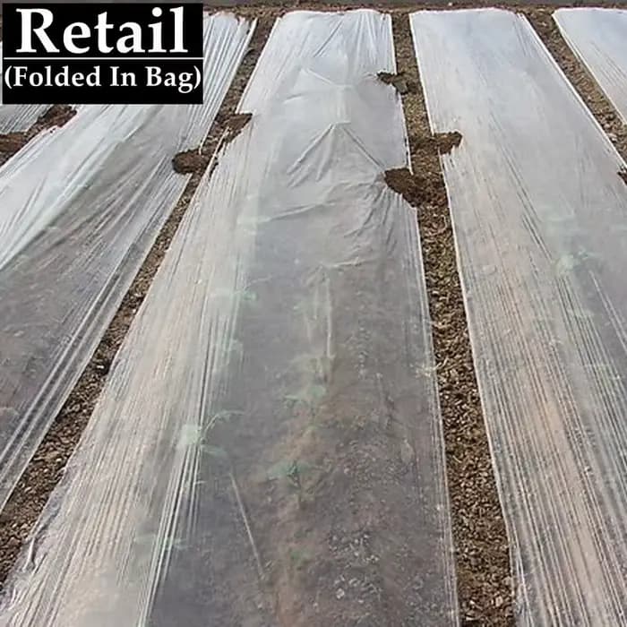 50m 0.6 ~ 2m d'épaisseur 0.01mm Agriculture Film blanc plantation de légumes Film de paillis en plas