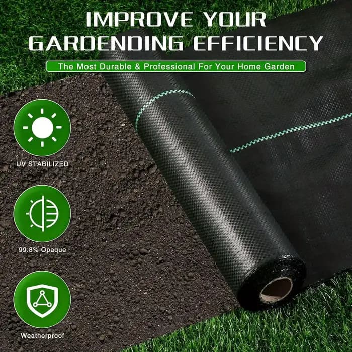 Tapis de jardinage sur route robuste en tissu, barrière contre les mauvaises herbes, polypropylène