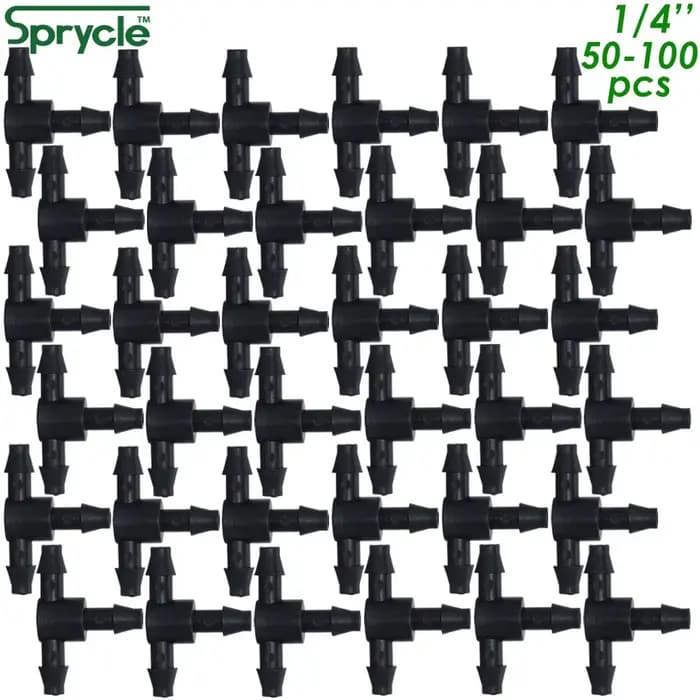 SPRYCLE-Té barbelé à joint 3 voies, connecteur 4/7mm, arrosage du jardin, tuyau de 100 pouces, micro