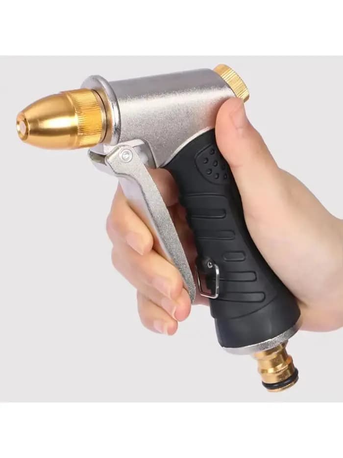 Pistolet à eau haute pression en alliage d'aluminium, revêtement en caoutchouc, pistolet à eau de ja