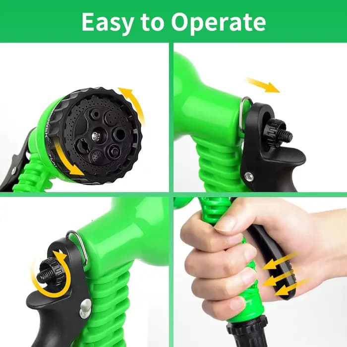 Tuyau magique extensible, lavage de voiture à haute pression, 7 fonctions de pulvérisation d'eau, pi