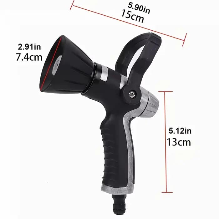 Pistolet de pulvérisation d'eau de jardin en métal haute pression, buse de tuyau d'arrosage de pompi