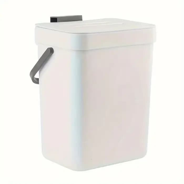 Poubelle à compost pour plan de travail de cuisine, poubelle suspendue avec couvercle, adaptée à la