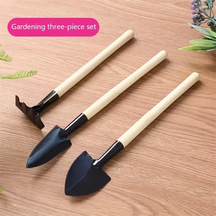 Ensemble d'outils de jardinage de trois pièces, mini outils de jardin, pelle multifonctionnelle, her