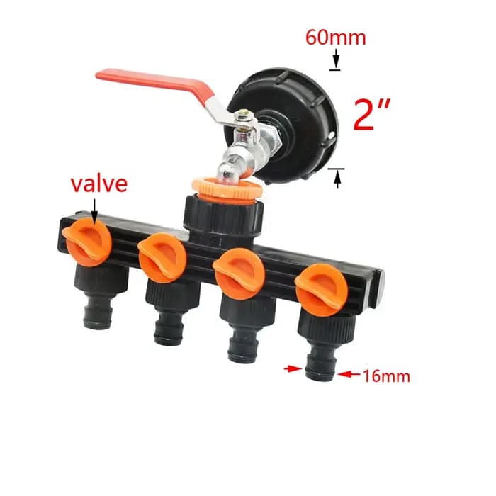 Adaptateur de robinet de réservoir IBC Durable, filetage grossier S60 * 6 vers connecteur d'eau 1/2