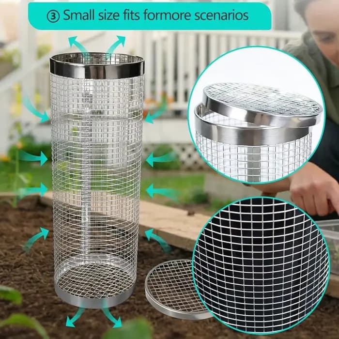 2 composteuses de jardin souterraines pour vers de terre avec gants pour recycler les déchets alimen