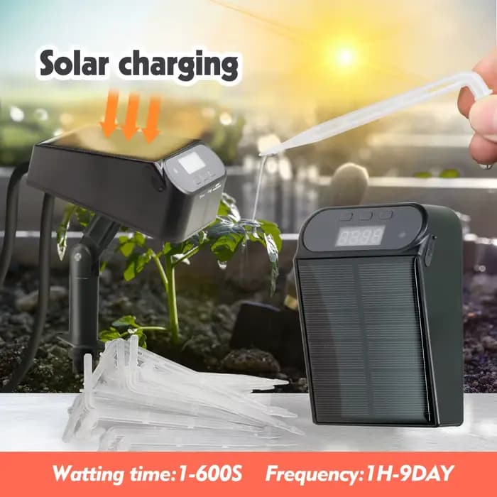 Mini minuterie solaire de jardin, Kit d'irrigation goutte à goutte automatique, alimenté par l'énerg