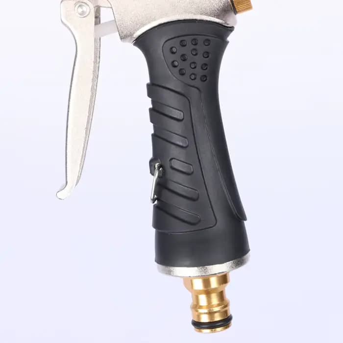 Pistolet à eau haute pression en alliage d'aluminium, revêtement en caoutchouc, pistolet à eau de ja