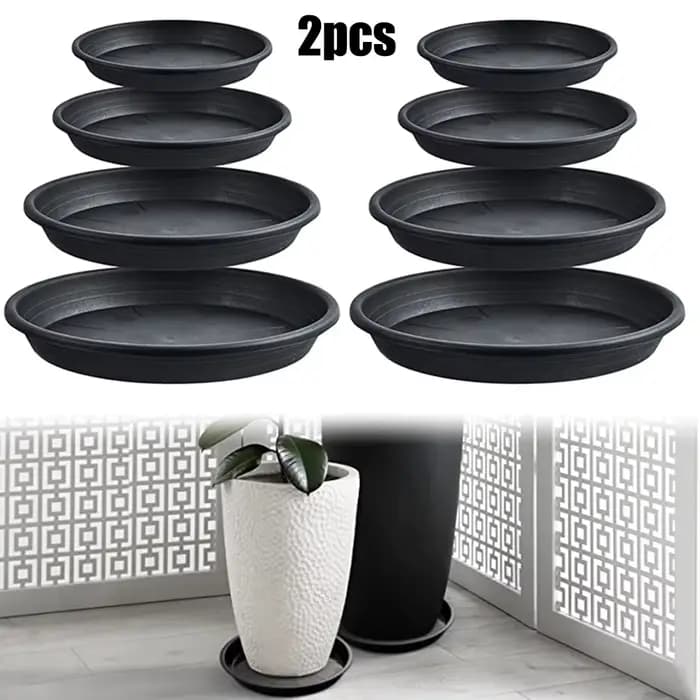 Pot de fleur rond en PP pour plantes succulentes, plateaux bruts S/05, plateaux pour plantes en amar