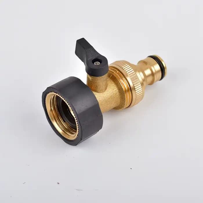 Mathiateur de tuyau d'arrosage en laiton à 3/4 voies, robinet de jardin, connecteur d'arrosage de ty