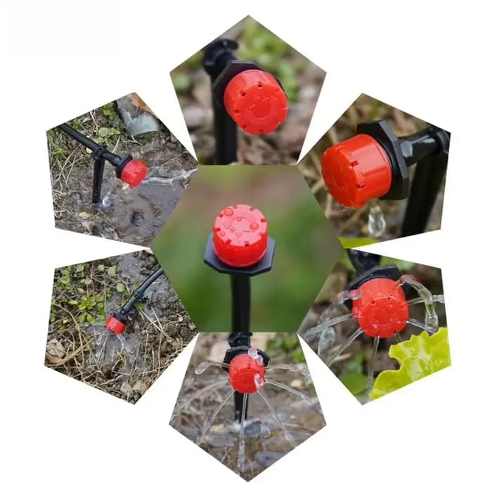 50/200 pièces Goutteurs émetteurs réglables 1/4'' pour micro-irrigation de jardin, pour système d'ar