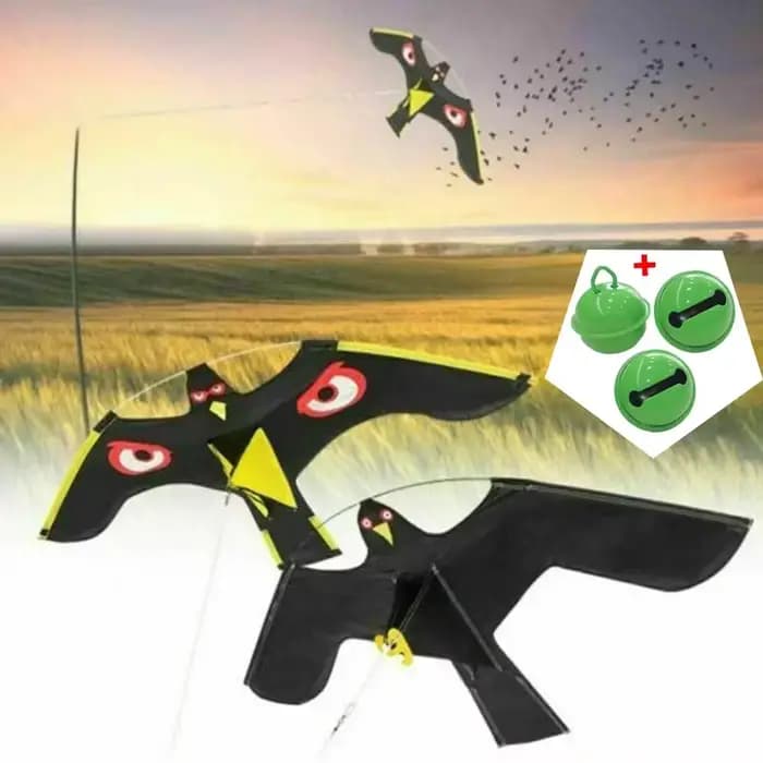 Émulation de faucon volant, cerf-volant, épouvantail d'oiseaux, répulsif d'oiseaux pour jardin, épou