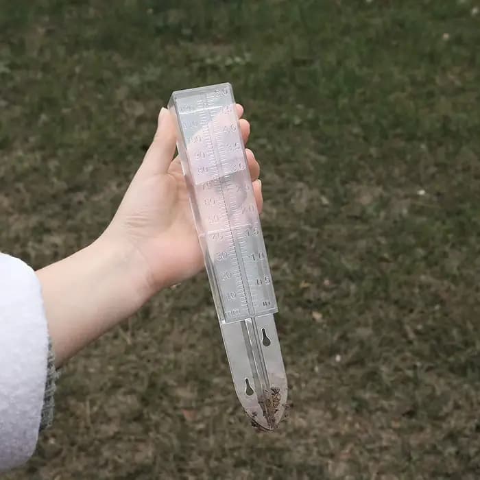 Dispositif de mesure de compteur d'eau de pluie en plastique transparent, pluviomètre, maison, plant