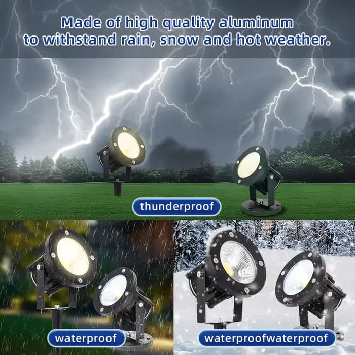 Lampe de jardin LED GU10, éclairage extérieur étanche, projecteurs de jardin LED COB AC85-265V, déco