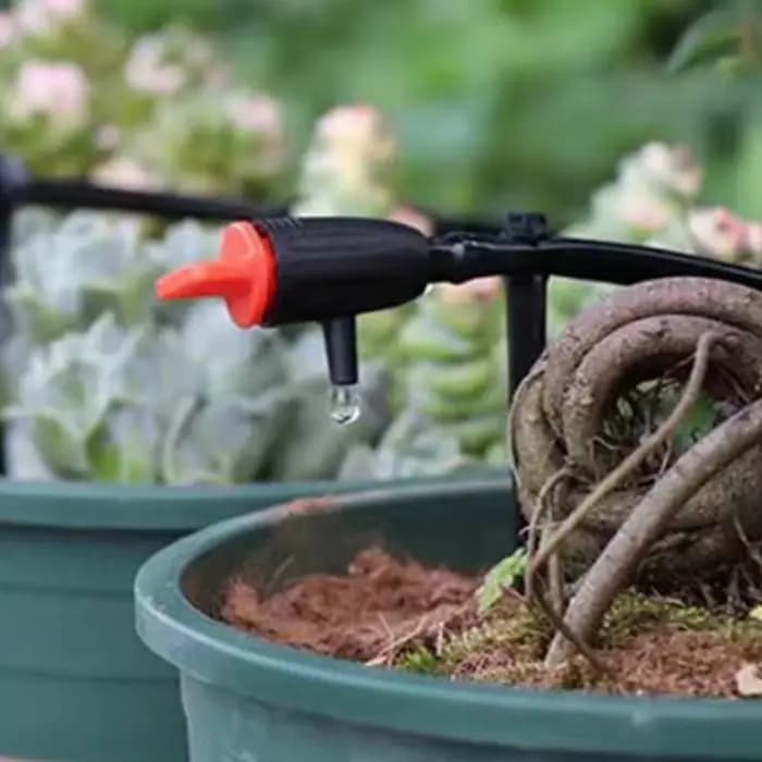 10 pièces Micro système d'irrigation goutte-à-goutte outil goutte-à-goutte réglable pression compens