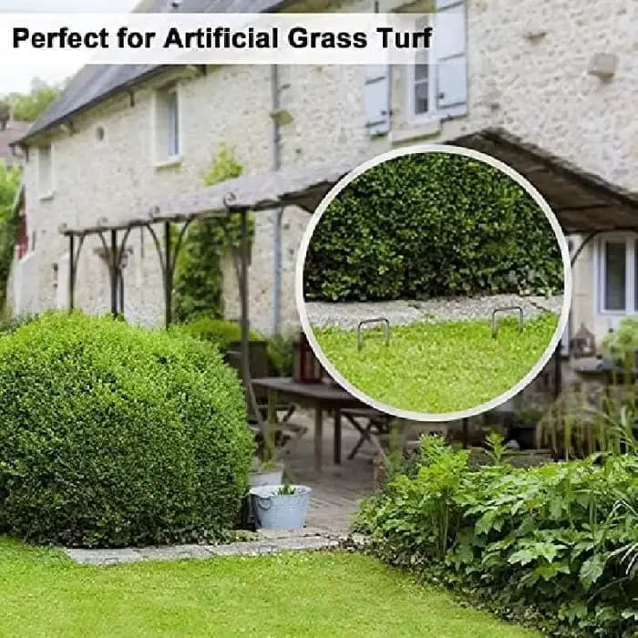Agrafes de paysage 50 pièces, épingles de jardin en forme de U, agrafes de piquets de jardin, piquet