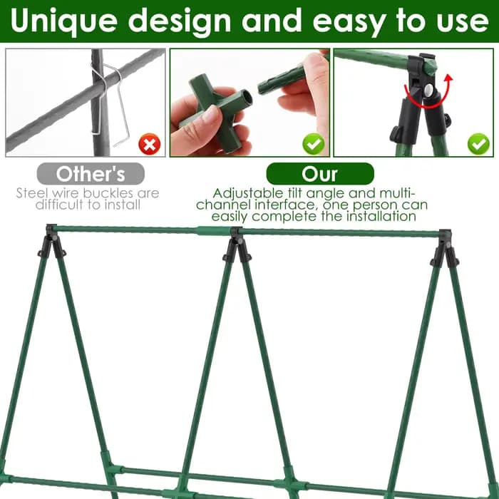 Treillis de concombre, cadre A pour légumes de jardin, Support détachable, cadre d'escalade pour pla