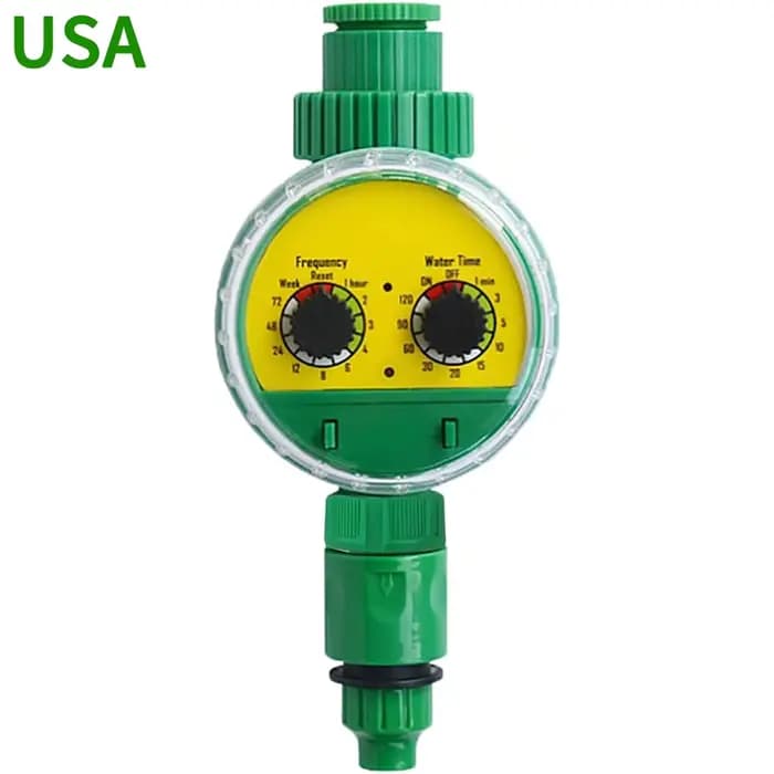 Tuyau d'arrosage automatique électronique de jardin en plastique vert extérieur, minuterie d'irrigat