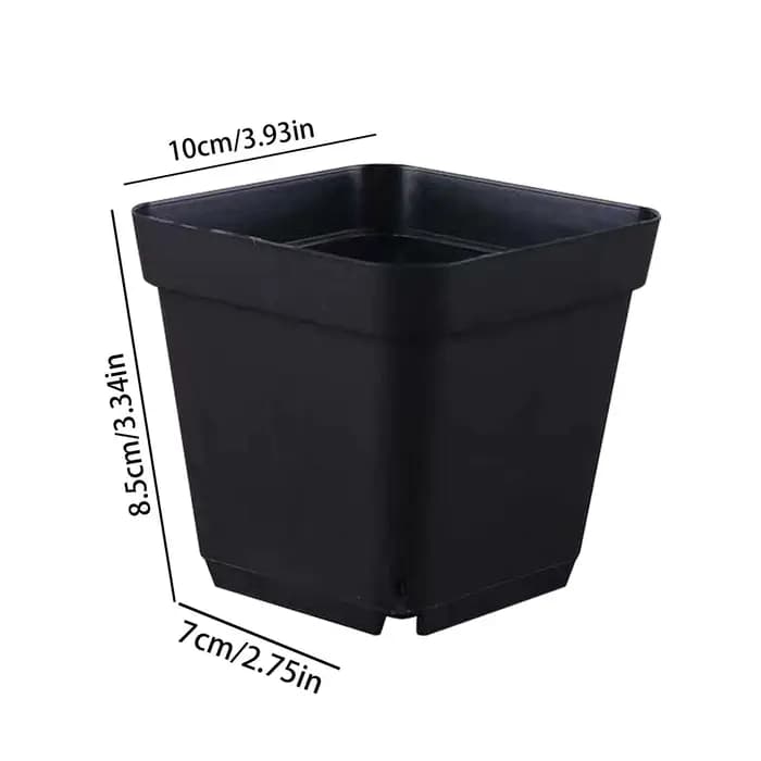 Pots de semis réutilisables, 50 pièces, Pots de jardinage carrés pour plantes de démarrage, Pots de