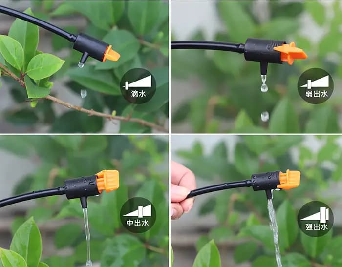 10 pièces Micro système d'irrigation goutte-à-goutte outil goutte-à-goutte réglable pression compens