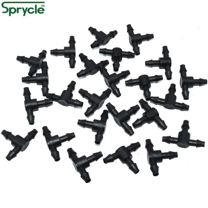 SPRYCLE-Té barbelé à joint 3 voies, connecteur 4/7mm, arrosage du jardin, tuyau de 100 pouces, micro