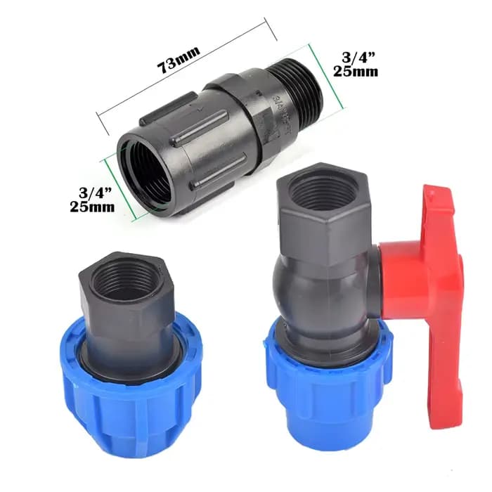Filtre à eau avec raccordement, 120 mailles, 3/4 "1", adaptateur de Valve 25mm 32mm, système de pulv