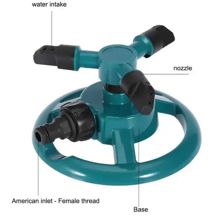 Arroseur de jardin automatique, arroseur d'eau rotatif résistant à 360, buses à 3 bras, outils d'irr