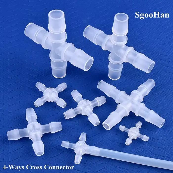 Connecteurs croisés en plastique, 5 à 200 pièces, 2.4 ~ 12.7mm, Irrigation de jardin, diamètre égal,