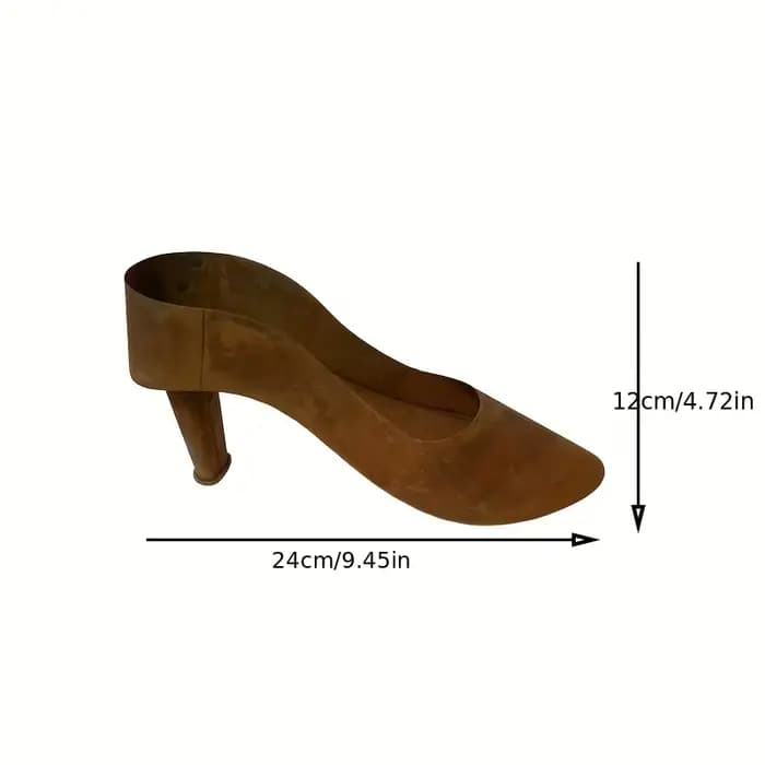 Pot de fleurs ovale lumineux en forme de chaussures à talons hauts rouillées, pour plantes vertes, d