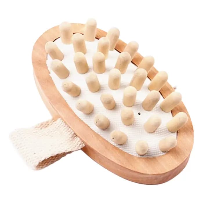 Masseur en bois avec coussin d'air et billes d'huiles essentielles pour la thérapie par percussion d