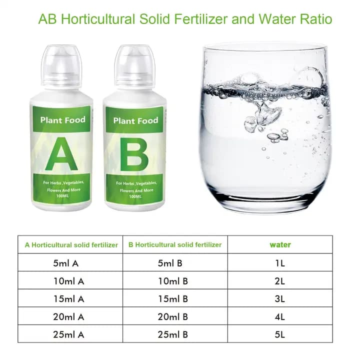 Engrais hydroponique A et B pour plantes de jardin
