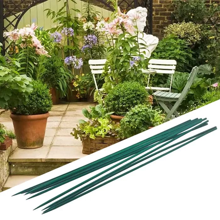 Bâtons de Support de plantes verts 40cm, cannes pour jardin de fleurs