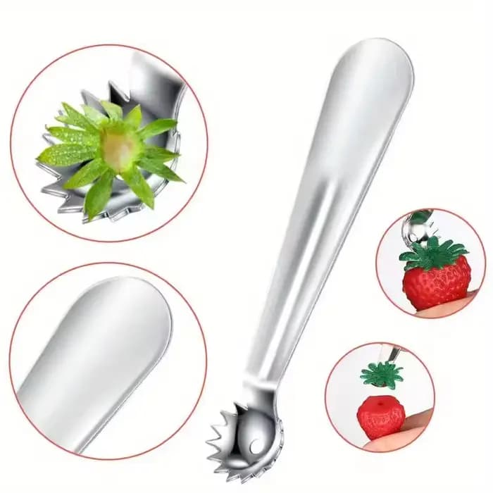 Escardeur de tige de tomate, boule de fraise en acier inoxydable, outil de décortiqueur de fraises, dissolvant de tiges de fruits et légumes