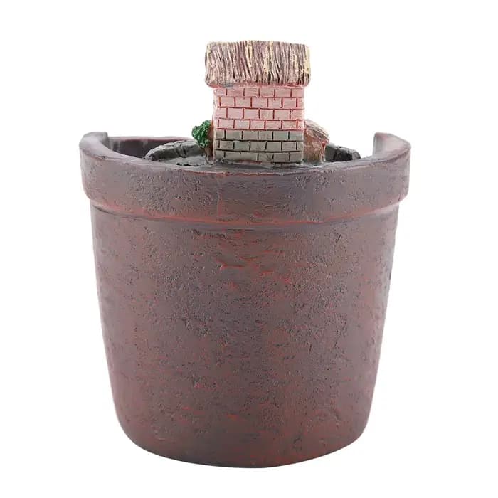 Pot de fleurs en résine en forme de maison pour plantes succulentes