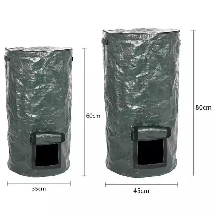 Compositeur de jardin, sac de Bio-Fermentation écologique avec fermeture éclair et Double poignées, bac à Compost pliable, 1 pièce