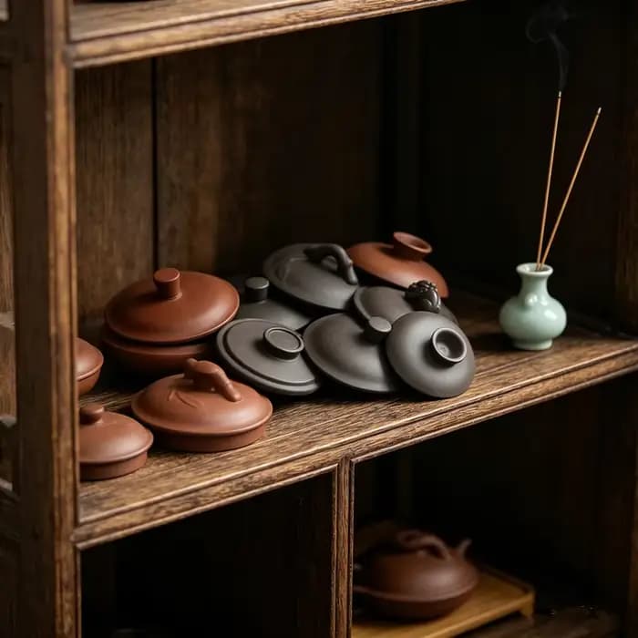 Couvercle rond en porcelaine blanche pour théière en argile violette, accessoires pour bouilloire à thé