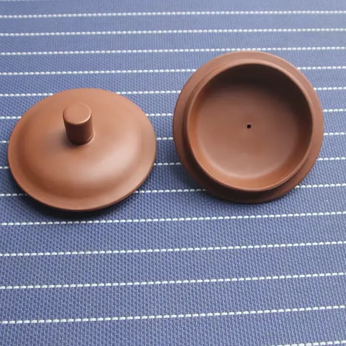 Couvercle rond en porcelaine blanche pour théière en argile violette, accessoires pour bouilloire à thé