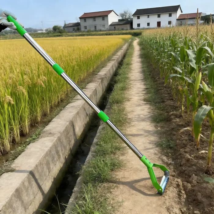 Houe de jardin robuste en acier au carbone pour le désherbage et le jardinage
