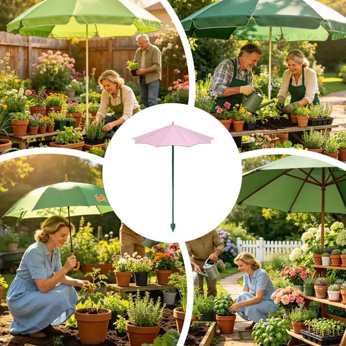 Parasol pour plantes en pot