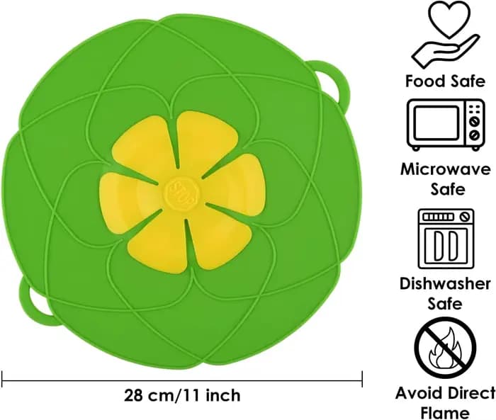 Bouchon anti-déversement couvercle outils de cuisine ébullition sur protection 10.2 pouces bouchon anti-déversement en Silicone couvercle de casserole aide de cuisine