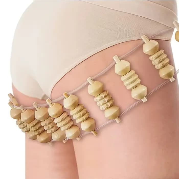 Outil de Massage thérapeutique en bois, masseur de dos, corde à rouleau pour façonner le corps, soulagement de la douleur, traitement en bois, 1 pièces