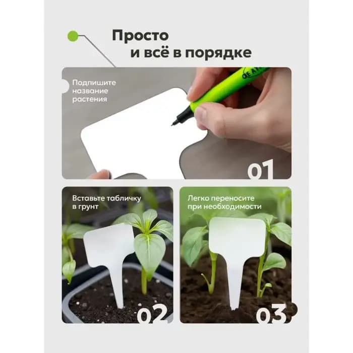 Étiquettes pour plantes de jardin BSEVB (100 pièces) - Idéales pour les semis