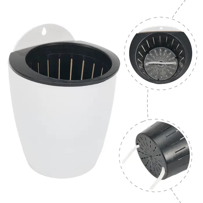 Pot de fleur mural en plastique absorbant l'eau automatique